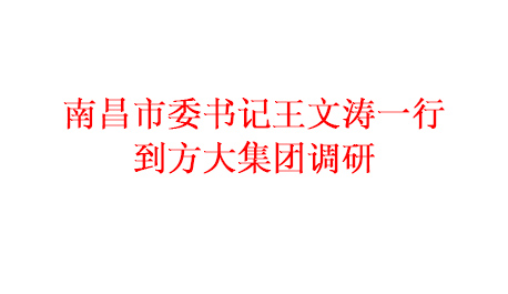為推進(jìn)項(xiàng)目建設(shè) 加快產(chǎn)業(yè)發(fā)展南昌市委書(shū)記王文濤一行到方大集團(tuán)調(diào)研